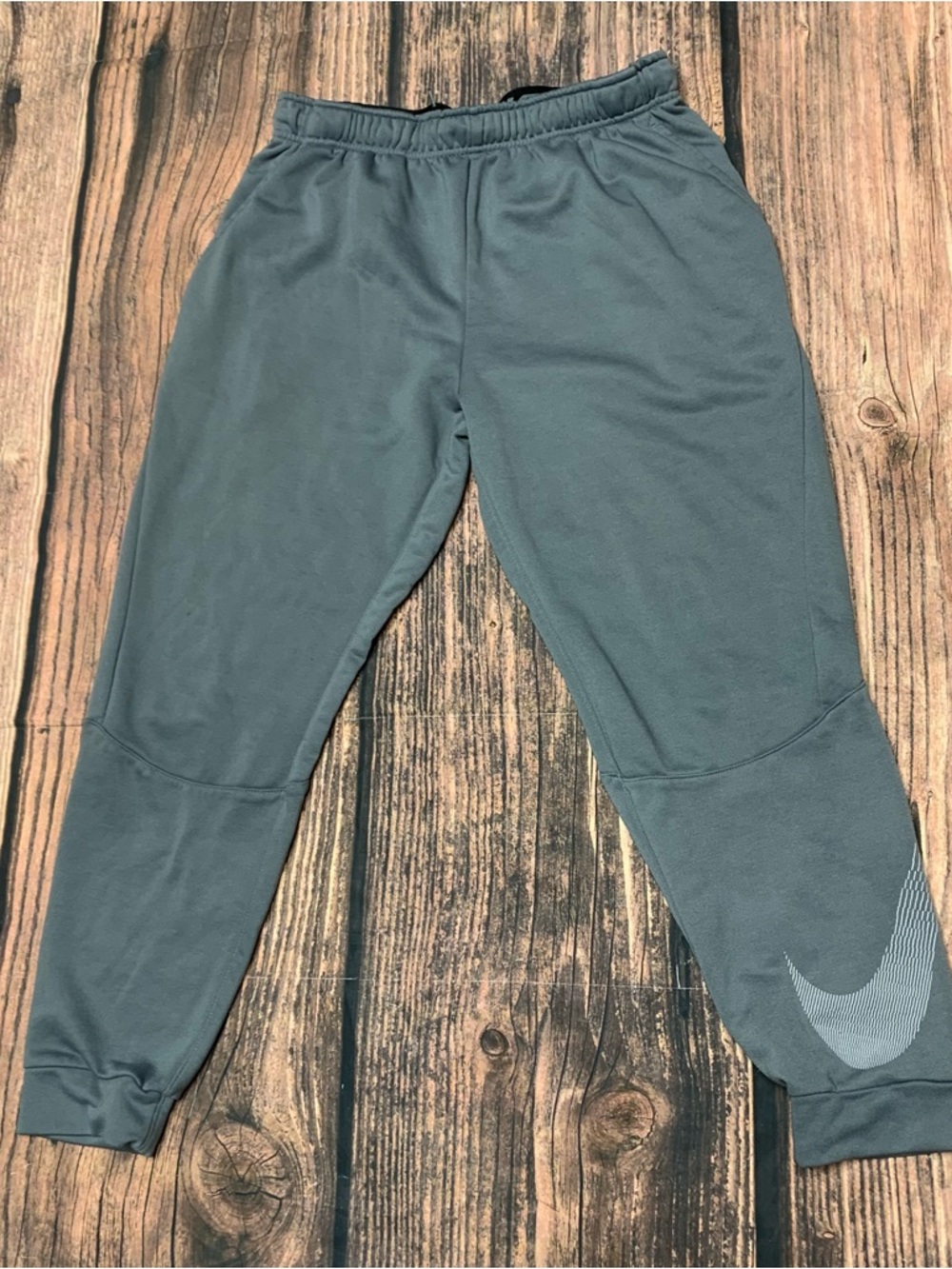 Nike Men's L Dri Fit Fleece training pants cool grey  taperd jogger sweats